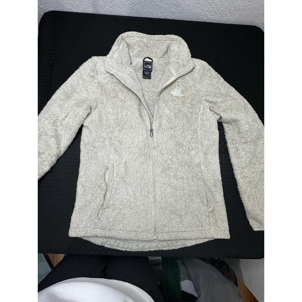 The North Face Jacket Womens M Beige Osito Fleece Full Zip Warm Soft‎ Cozy Fuzzy